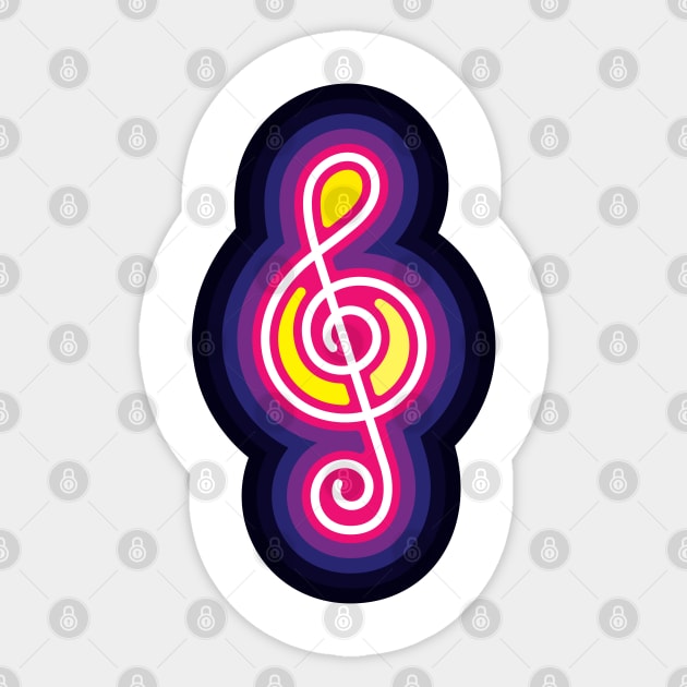 Musical Party Treble Clef Music Note Sticker by GeeTee